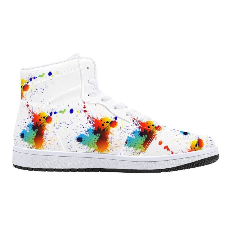 Fred Jo Leather Paint Splatter Sneakers - Image 3