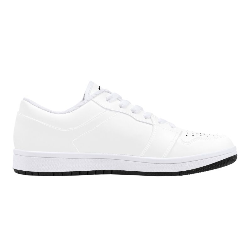 Fred Jo All White Low-Top Leather Sneakers - Image 2