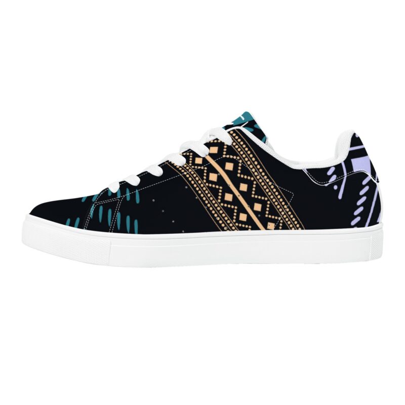 Tribal Ethnic Low Leather Sneakers - Image 5