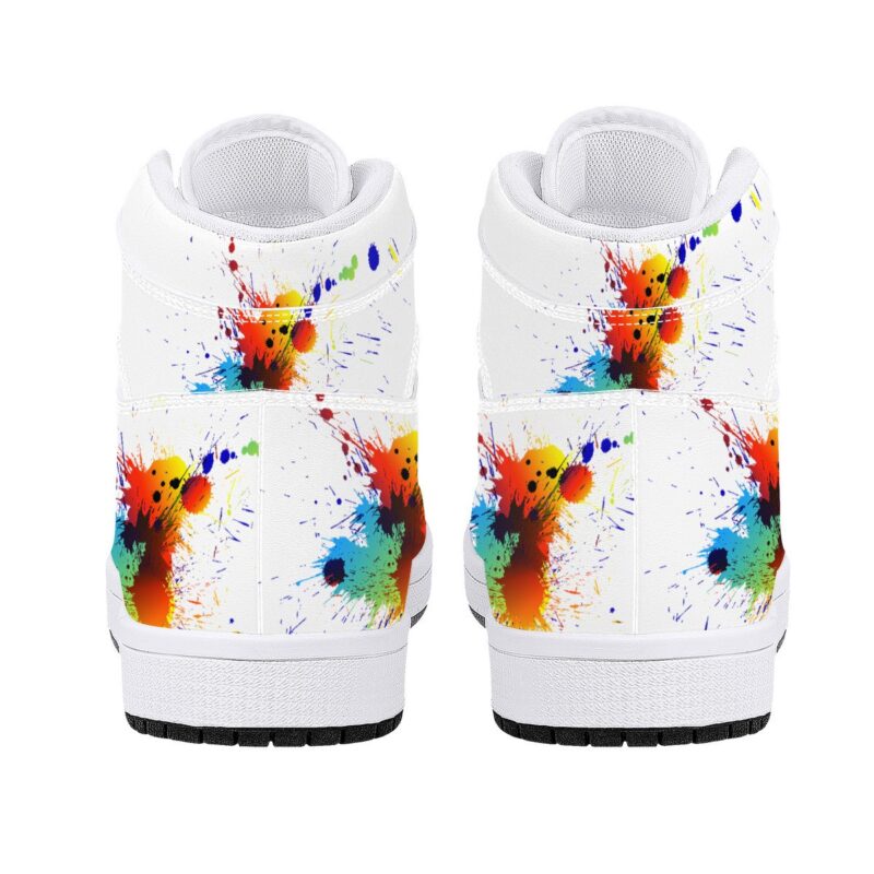 Fred Jo Leather Paint Splatter Sneakers - Image 6