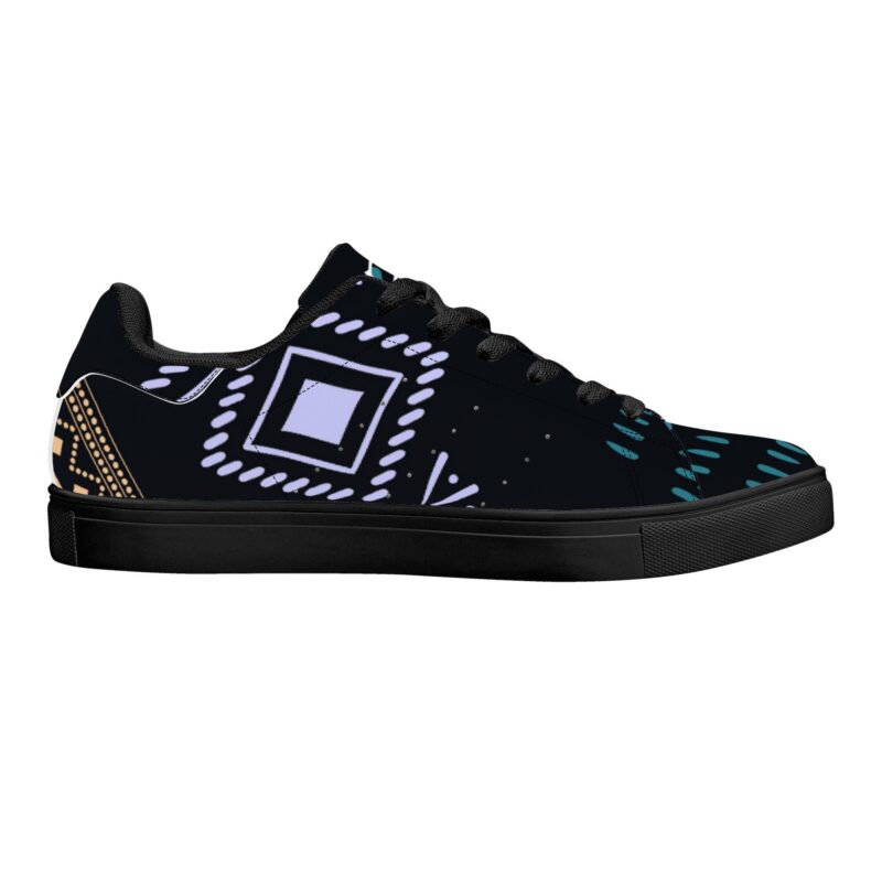 Tribal Ethnic Low Leather Sneakers - Image 4