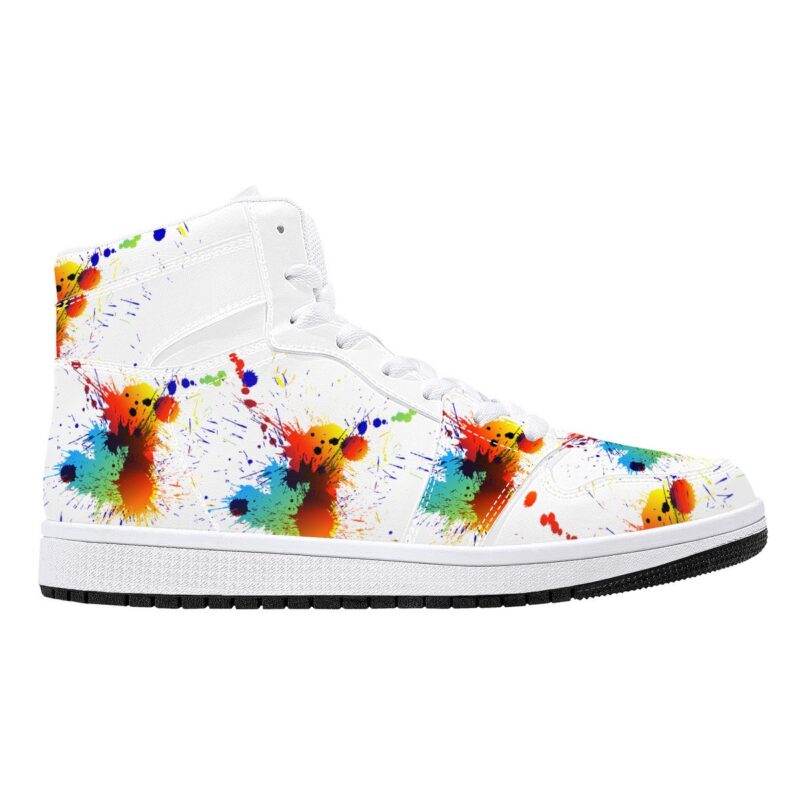 Fred Jo Leather Paint Splatter Sneakers - Image 5