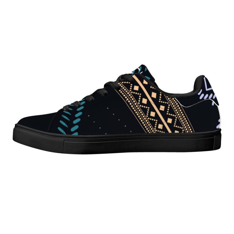 Tribal Ethnic Low Leather Sneakers - Image 5