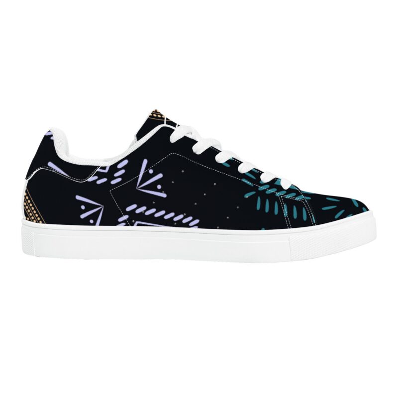 Tribal Ethnic Low Leather Sneakers - Image 4