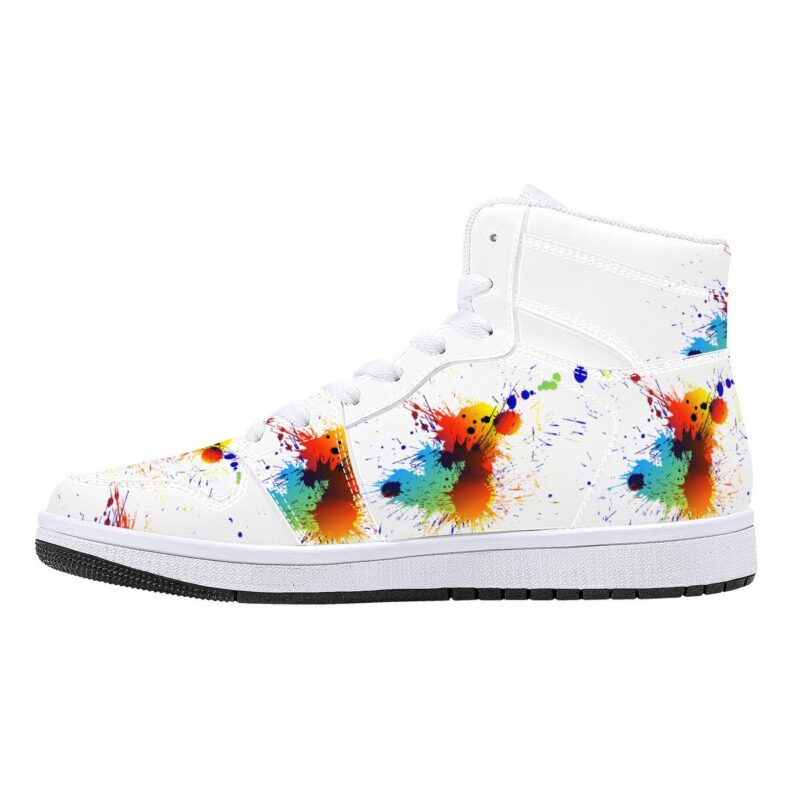 Fred Jo Leather Paint Splatter Sneakers - Image 4