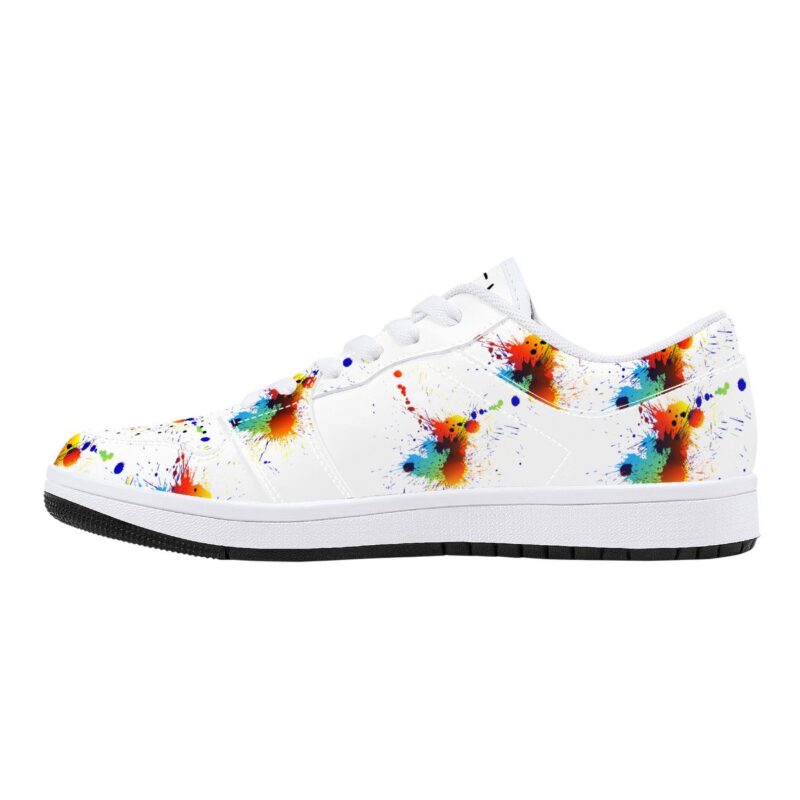 Fred Jo Low Leather Paint Splatter Sneakers - Image 4