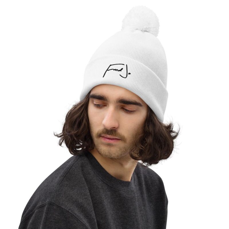 Fred Jo White Pom pom beanie - Image 3