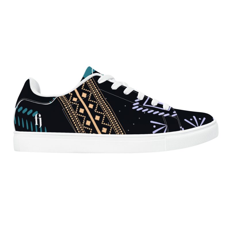 Tribal Ethnic Low Leather Sneakers - Image 6