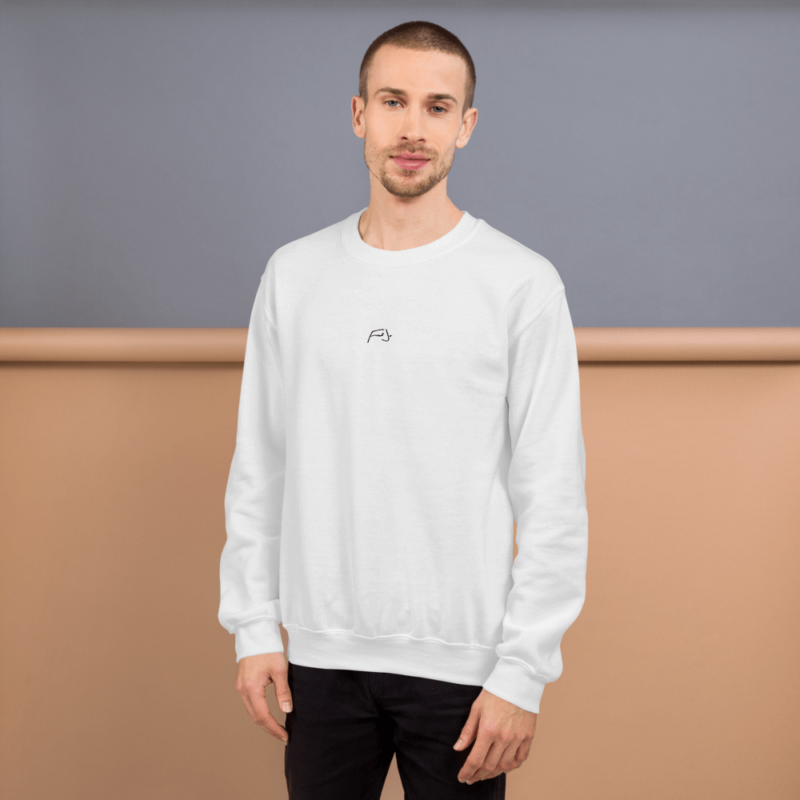 Fred Jo White Chest Unisex Sweatshirt - Image 4