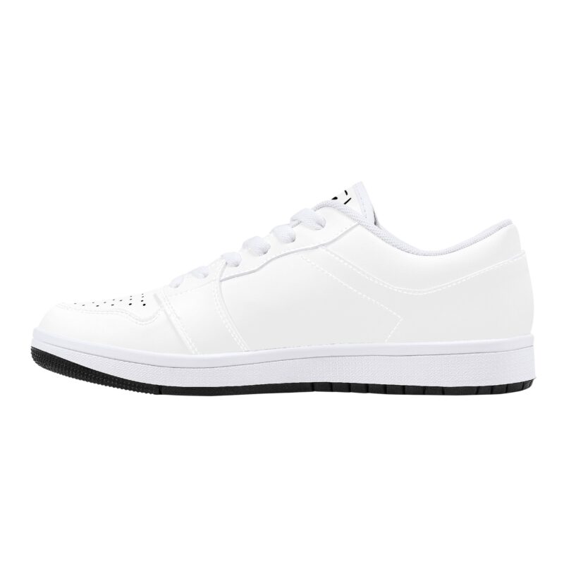 Fred Jo All White Low-Top Leather Sneakers - Image 3