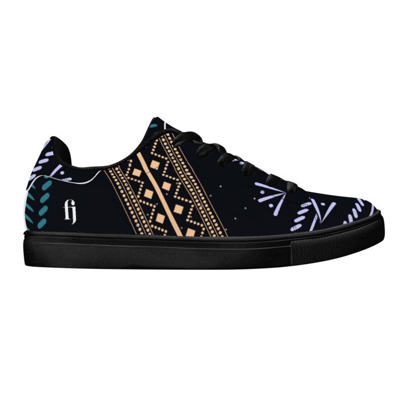 Tribal Ethnic Low Leather Sneakers - Image 6