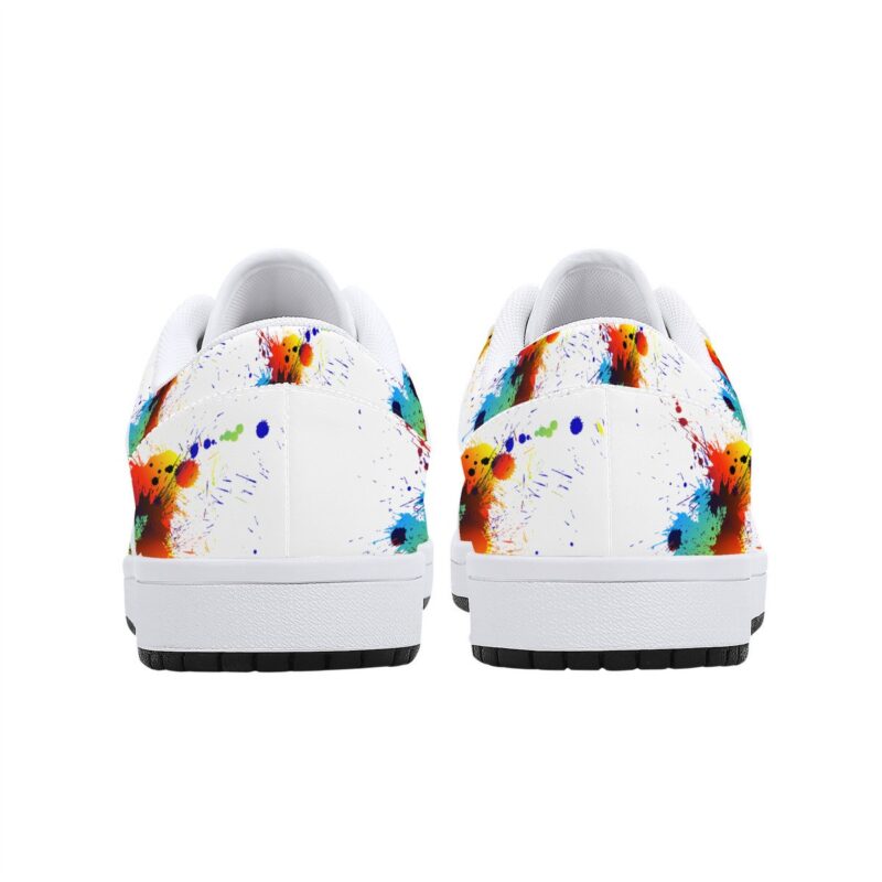 Fred Jo Low Leather Paint Splatter Sneakers - Image 6