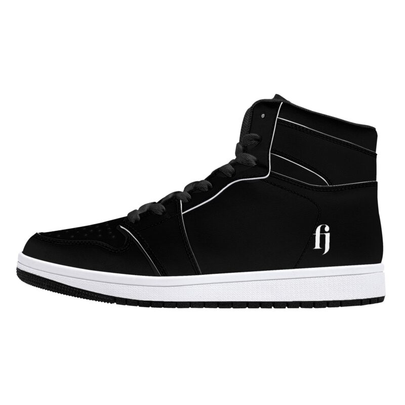 Fred Jo all black High-Top Leather Sneakers